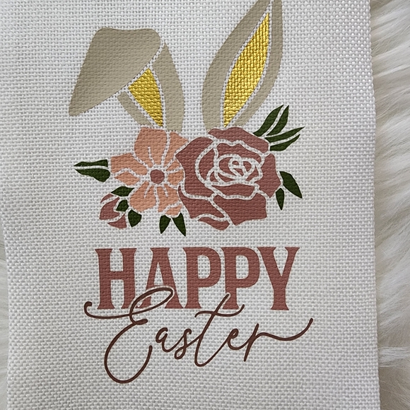 Easter Bunny Wine Bag with Floral Design - Picture 3 of 5
